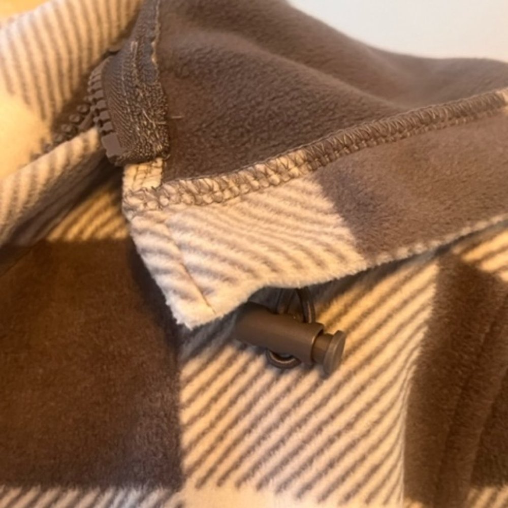 Checkered Pattern Hooded Coat - image 7